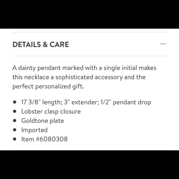 Kate Spade Mini Initial Pendant Necklace P - Picture 3 of 4